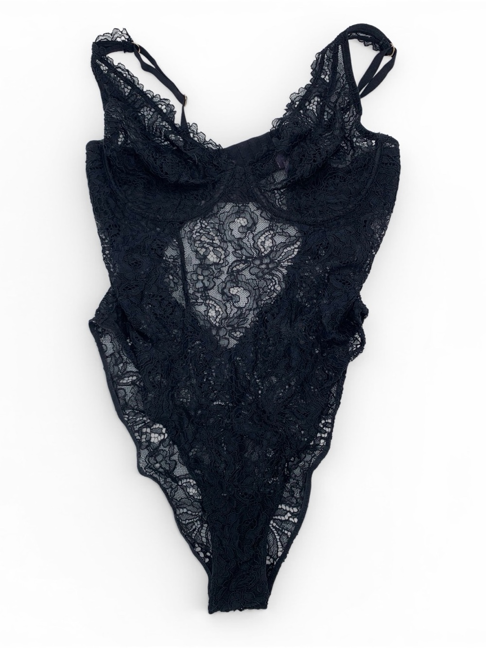 Savage X Fenty Black Lace Bralette Lingerie Large
